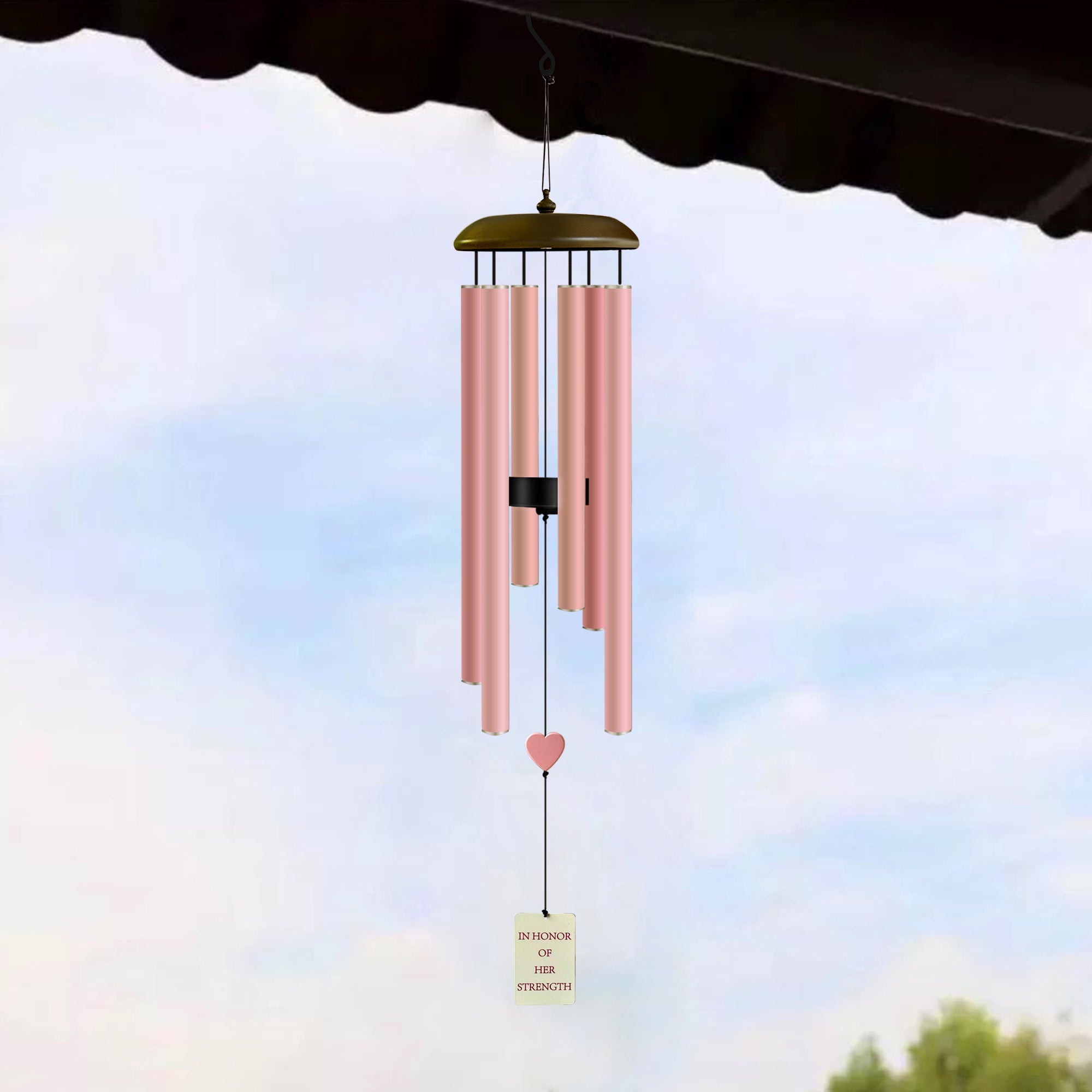 Breast Cancer Awareness Wind Chime 29”