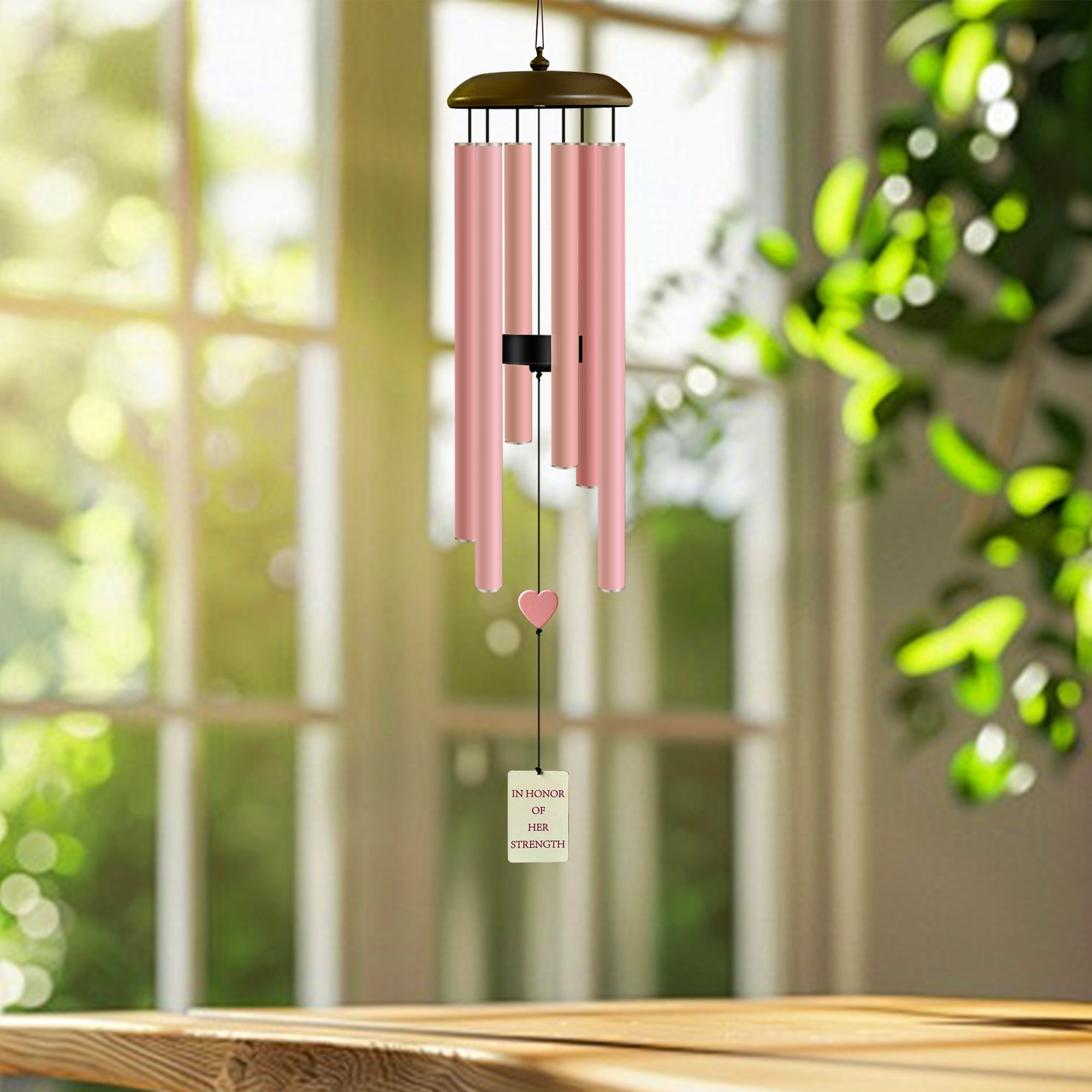 Breast Cancer Awareness Wind Chime 29”