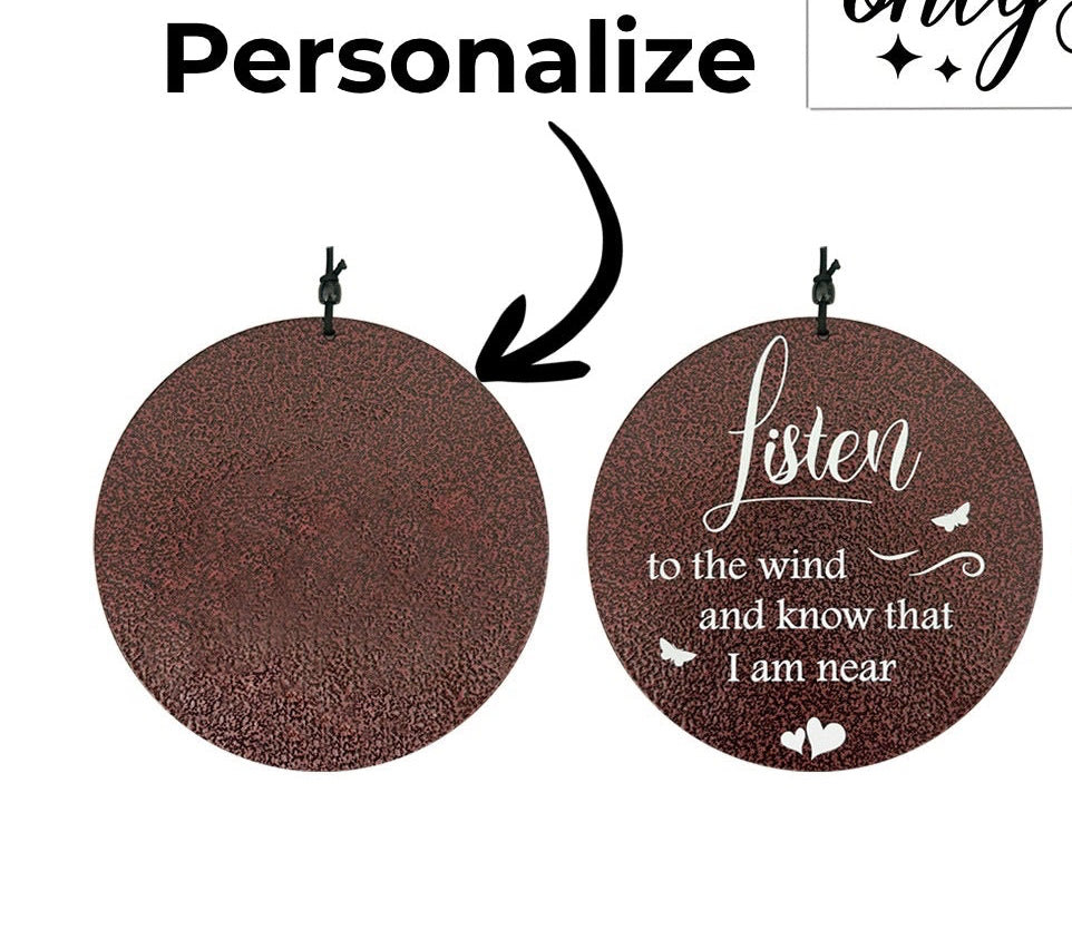 Memorial Serenity Wind Chime - Antique Bronze Flower For Special Occasions or Reflections 48”