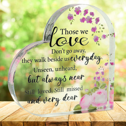 Acrylic Memorial Heart - Those We Love.