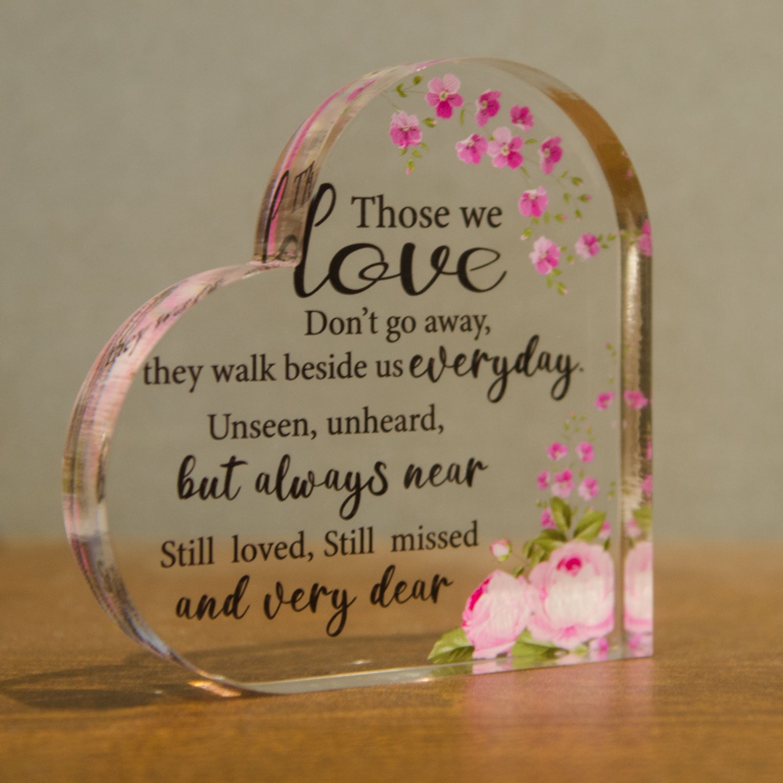 Acrylic Memorial Heart - Those We Love.