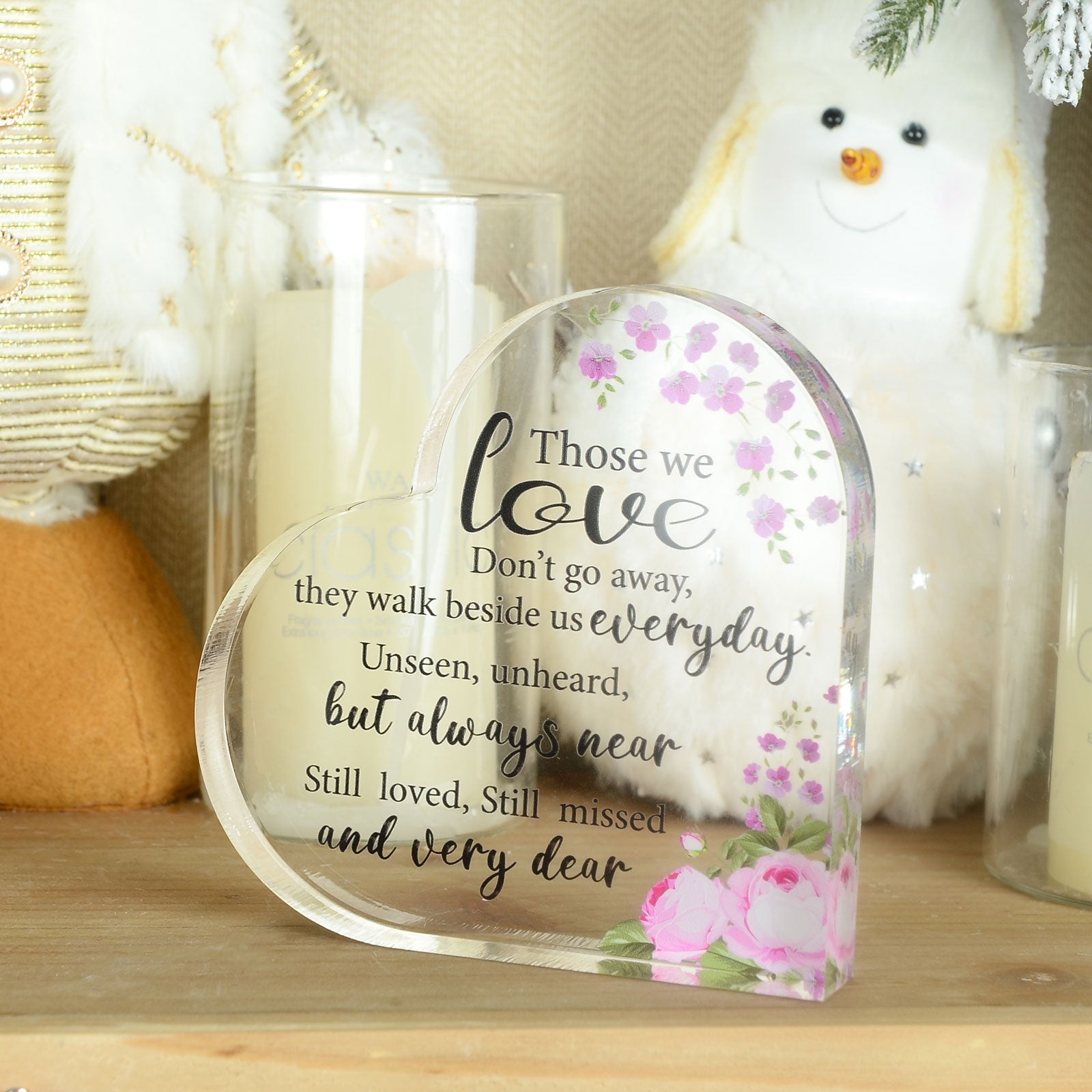 Acrylic Memorial Heart - Those We Love.