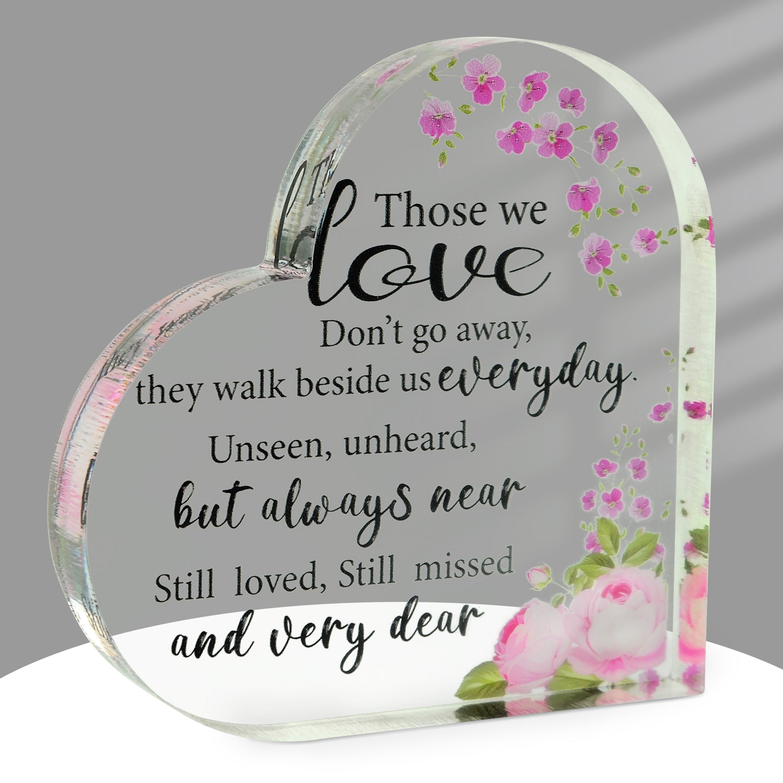 Acrylic Memorial Heart - Those We Love.