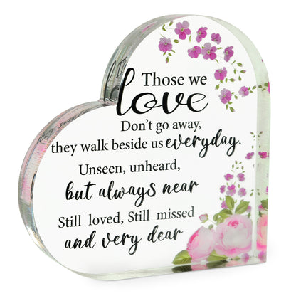 Acrylic Memorial Heart - Those We Love.