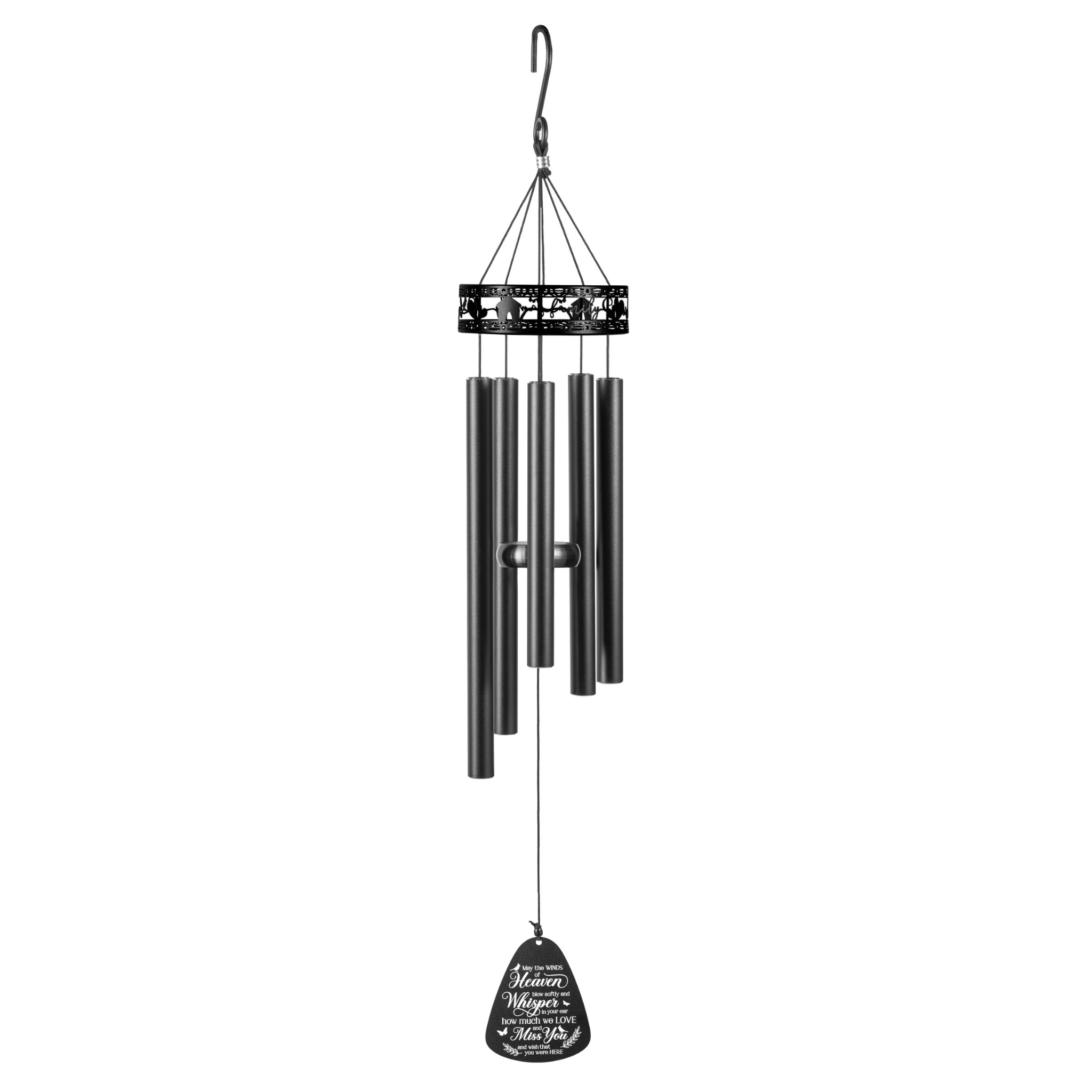 34" Family-Love Memorial Wind Chimes, Thoughtful Gift For Special Occasions or Reflections.