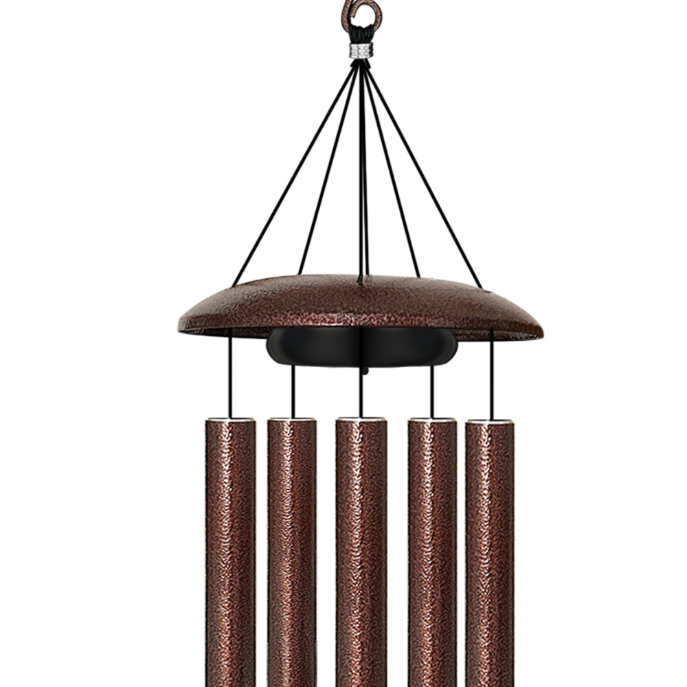 Home Blessing Serenity Wind Chime - Antique Bronze Flower For Special Occasions or Reflections 48”