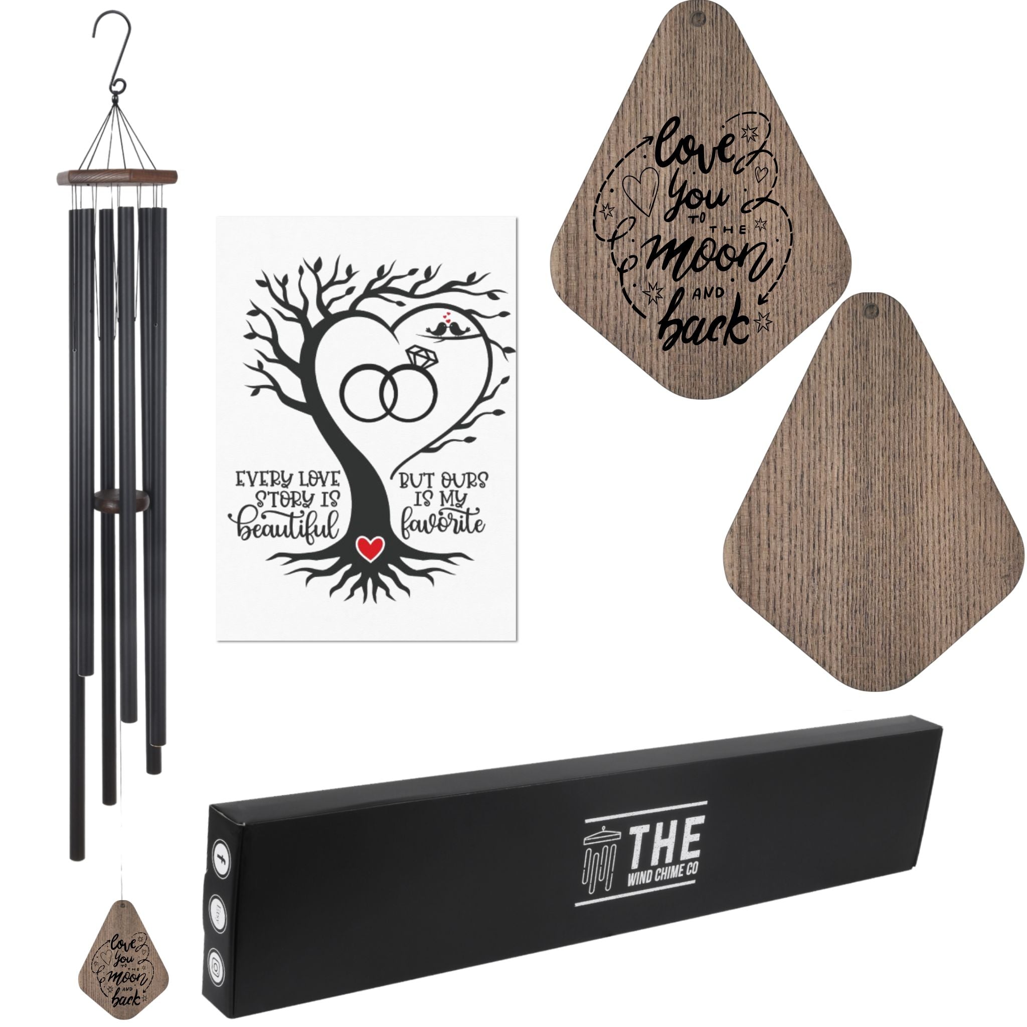 Wedding/Anniversary Large Serenity Deep Tone Wind Chime - Church Bells, Thoughtful Gift For Special Occasions or Reflections 55"