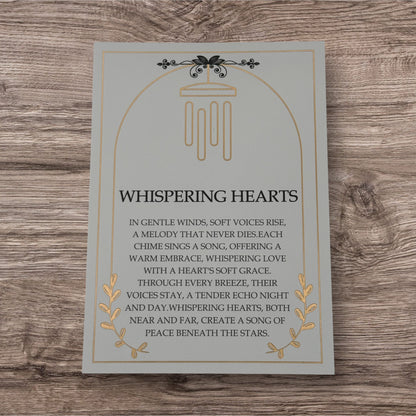 Gift Bundle - Memorial Wind Chimes – Whispering Hearts™ Collection – Rose Gold - Memorial Heart Included 28”
