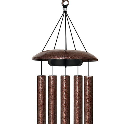 Gift Bundle Memorial Serenity Wind Chime - Antique Bronze Flower For Special Occasions or Reflections 48”