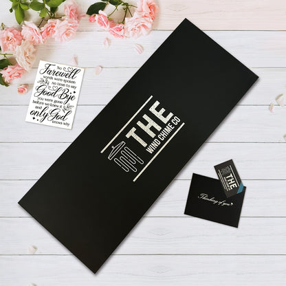 Gift Bundle Memorial Serenity Wind Chime - Antique Bronze Flower For Special Occasions or Reflections 48”