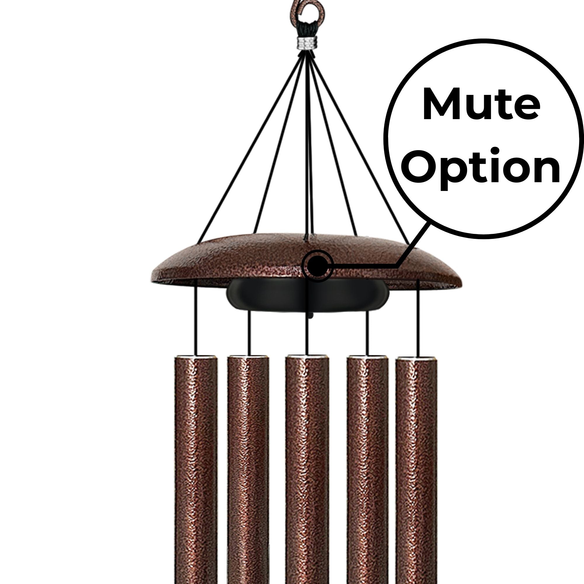 Memorial Serenity Wind Chime - Antique Bronze Flower For Special Occasions or Reflections 48”