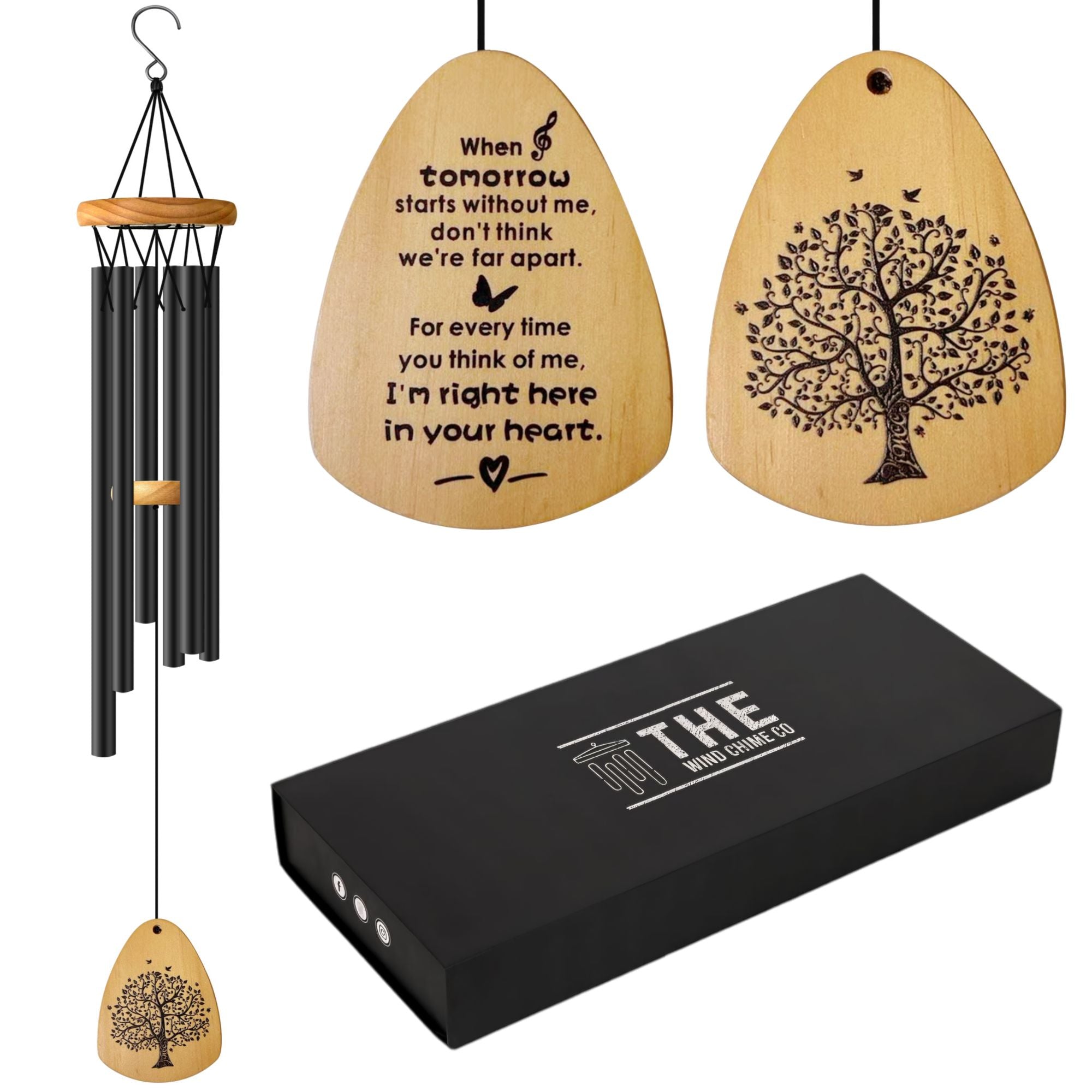 Memorial Serenity Wind Chimes - Thoughtful Gift For Special Occasions or Reflections 26”.