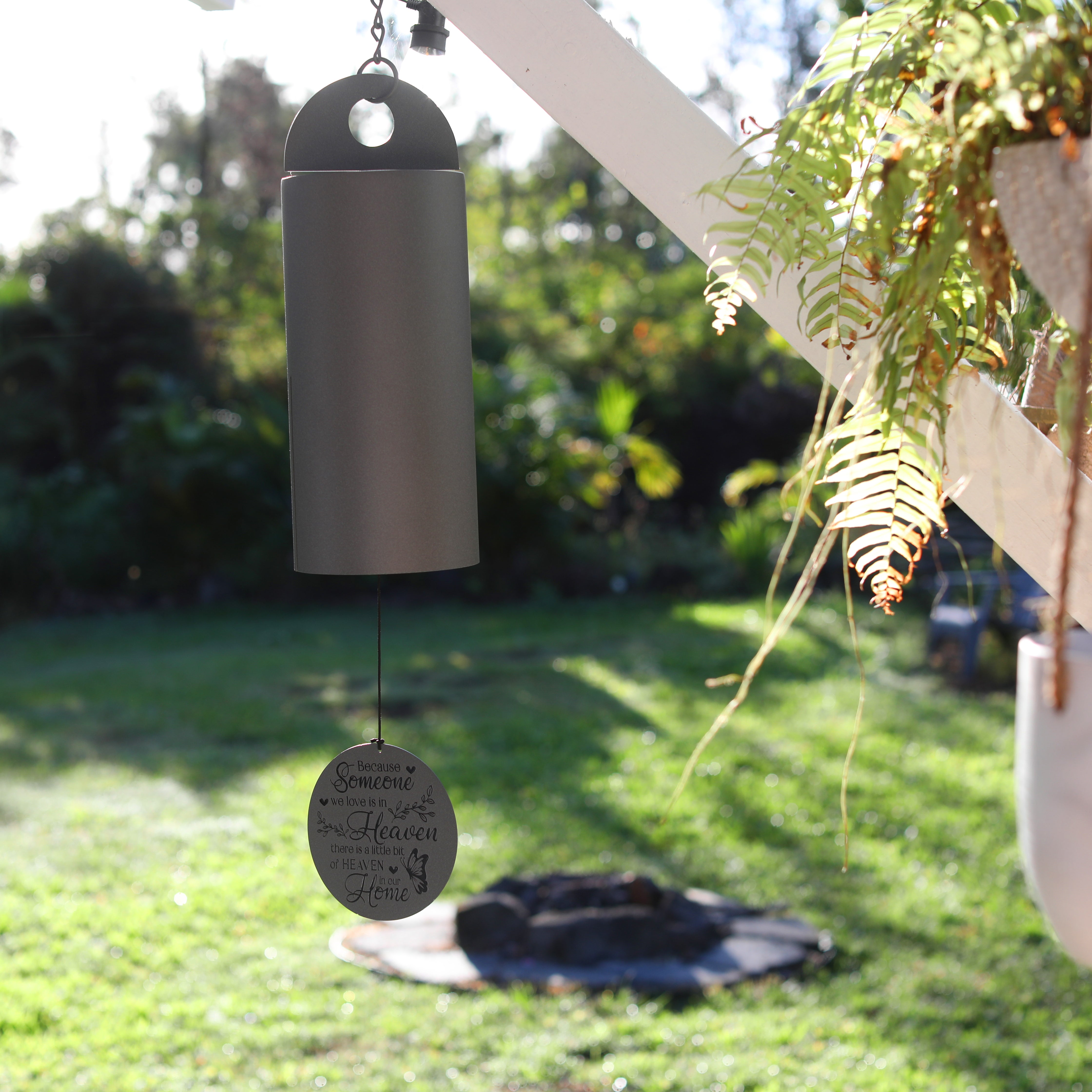 まお❗️リリパット66☆Wishing Well & Flower Bell Memorial XL Serenity Wind Bell - Thoughtful Gift For Special