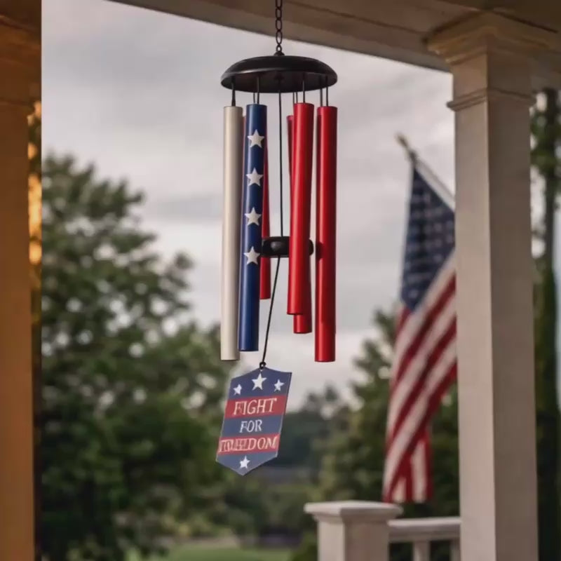 Patriot Wind Chime 29” - Freedom Rings