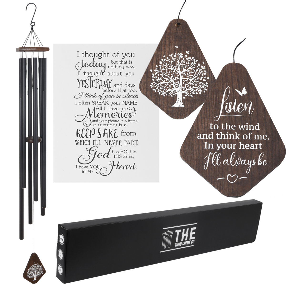 Large Wind Chimes, Deep Tone Memorial, Sympathy Gift For Loss of Loved